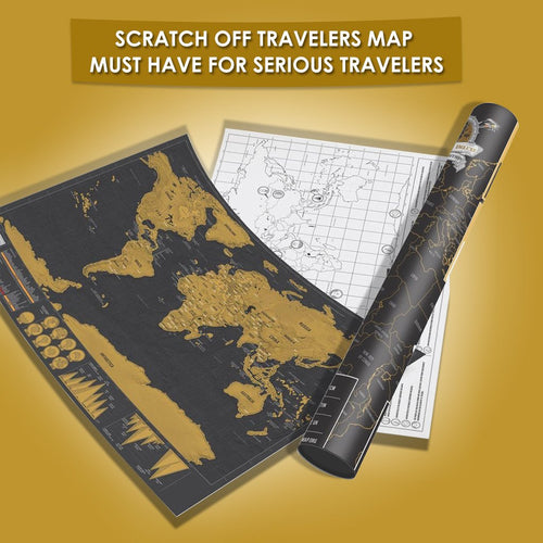 Scratch Off Traveler's Map - MUST Have For Seriours Travelers